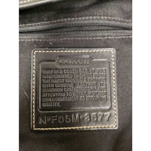 Coach Classic Signature Monogram Purse Handbag FO5M-3577 Black Jacquard canvas a - Picture 12 of 14